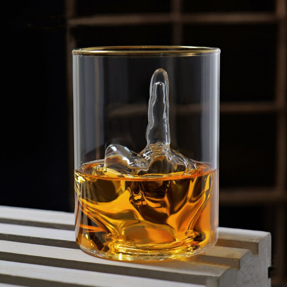Cheers to Your Attitude - Funny Middle Finger 12.5 oz Whiskey Glass