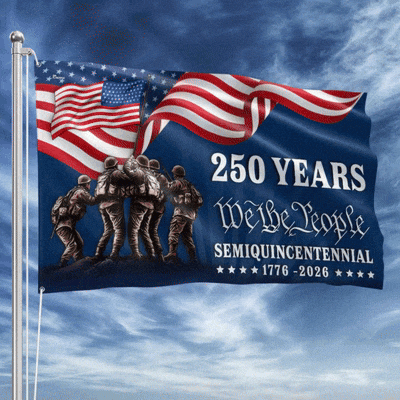 American 250 Years We The People Semiquincentennial Grommet Flag - C038