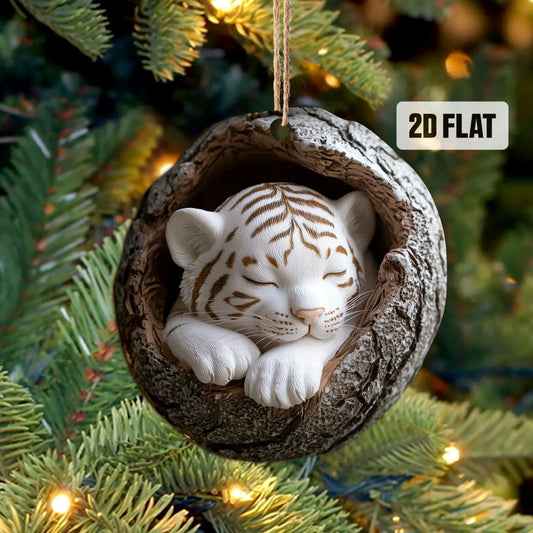 White Tiger - Animal Christmas Ornament CH085