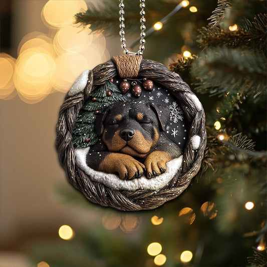 Rottweiler In Mini Baskets Ornament - MB023