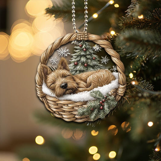 Welsh Terrier In Mini Baskets Ornament - MB031