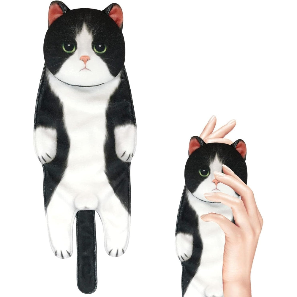 Adorable Cat Hand Towels - Tuxedo Cat