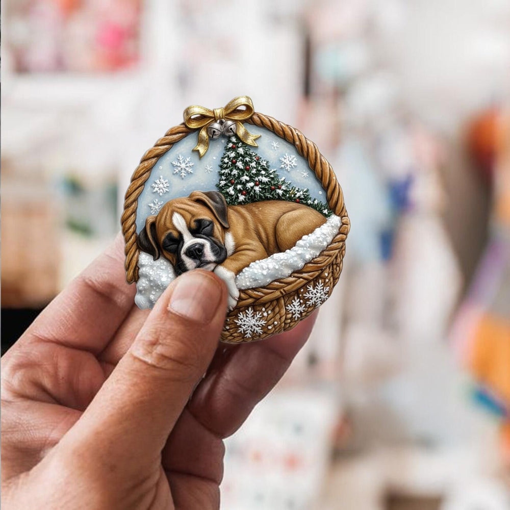 Borzoi In Mini Baskets Ornament - MB005