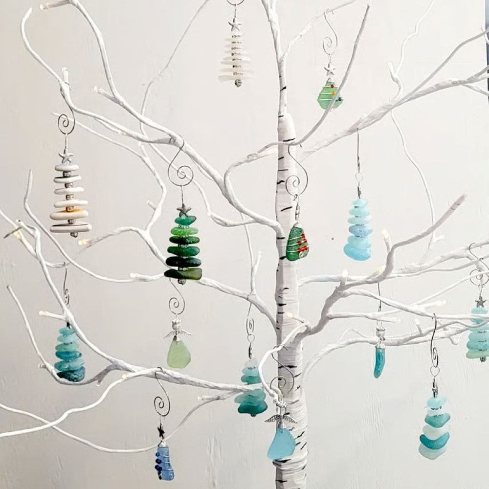 Sea Glass Christmas Tree Advent Calendar - 2D Acrylic Christmas Tree Countdown Calendar