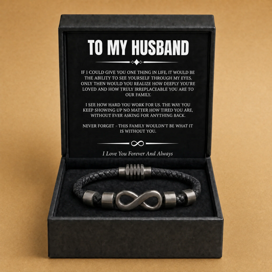 Infinity Name Bracelet - For the Man Who Holds Us Together