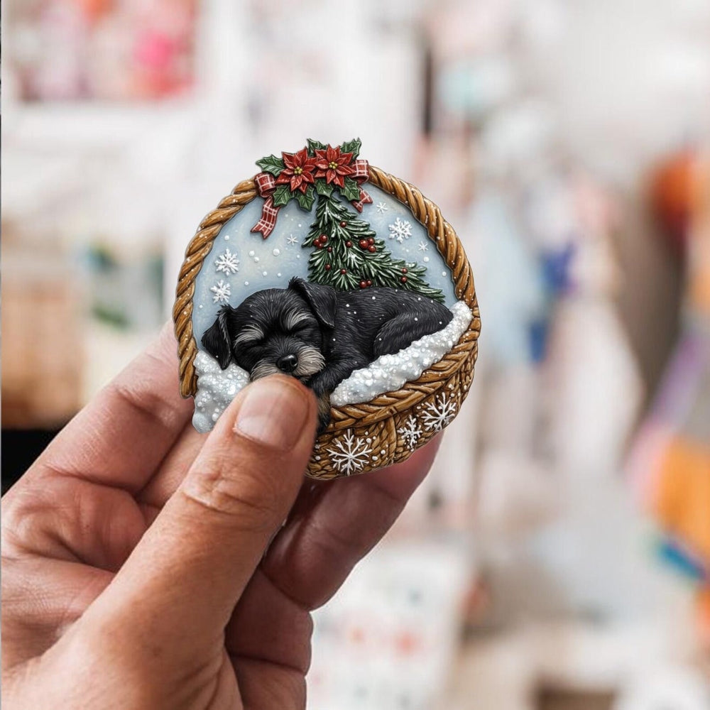 Affenpinscher In Mini Basket Ornament - MB009