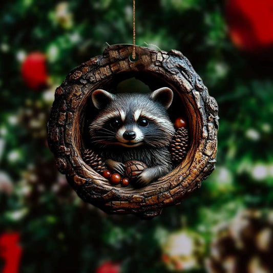 Raccoon - Animal Christmas Ornament CH077