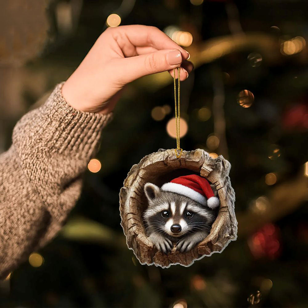 Raccoon - Animal Christmas Ornament CH079