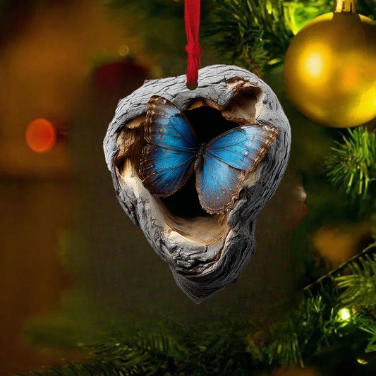 Blue Morpho Butterfly - Animal Christmas Ornament CH276