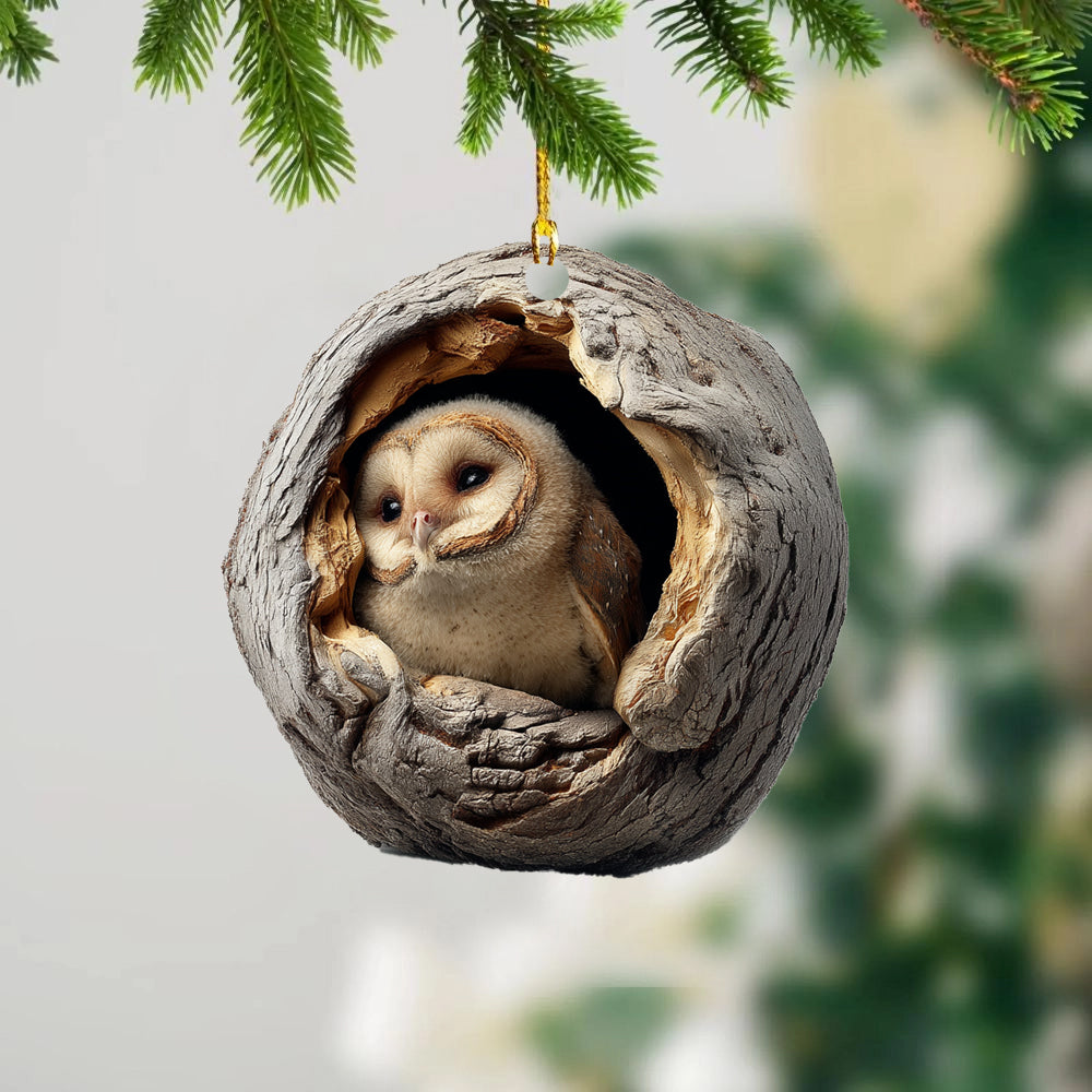 Western Barn Owl - Animal Christmas Ornament CH326