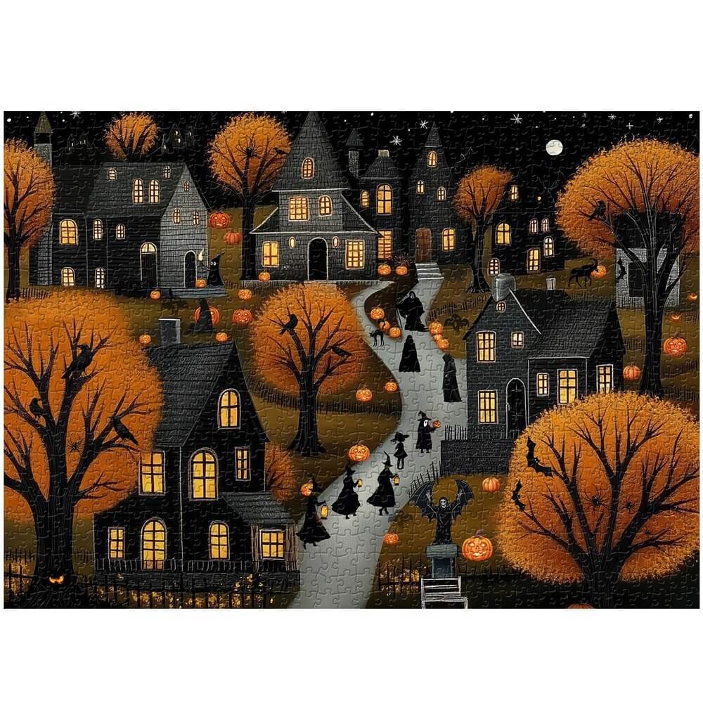 Hometown Halloween Jigsaw Puzzle 1000-Piece