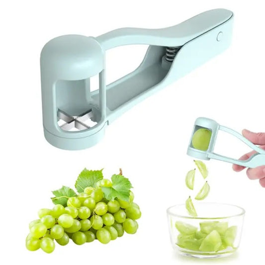 Grape Cutter – Stainless Steel Fruit Quarter Cutter for Kids & Meal Prep