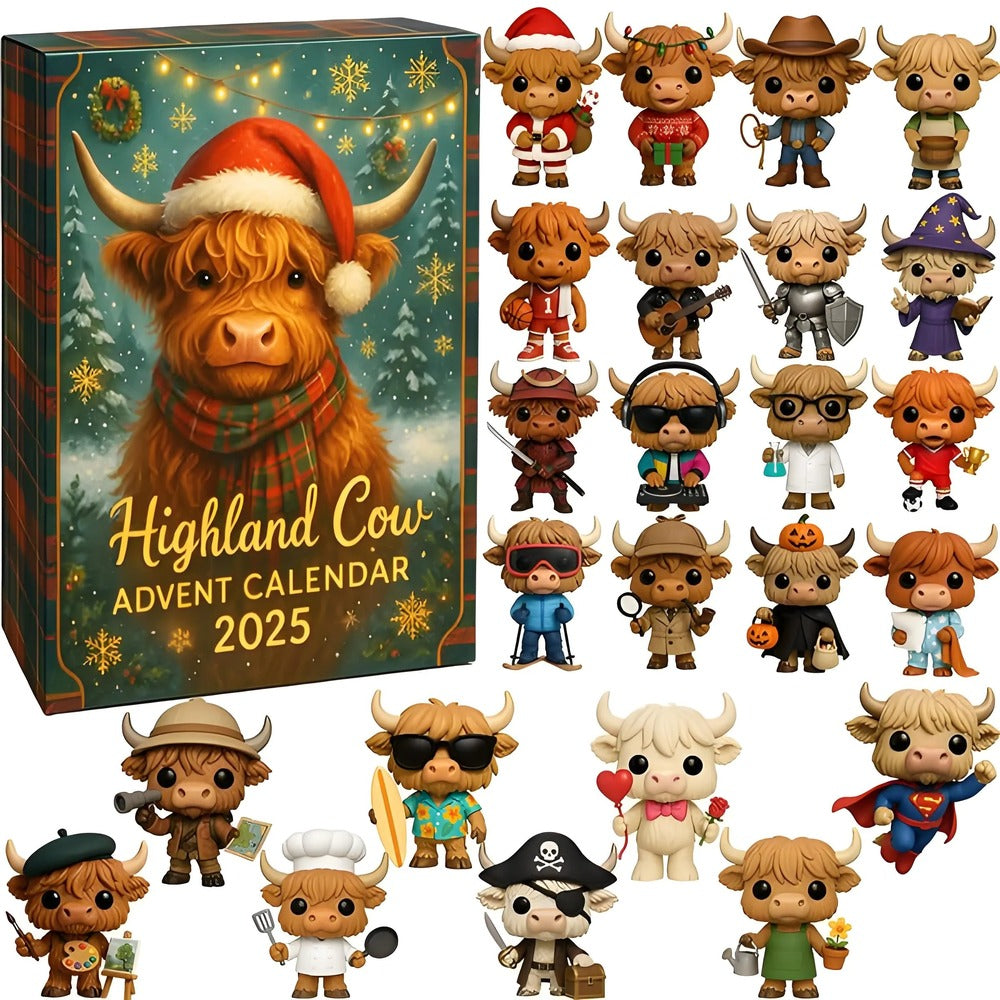 Christmas Gift--Highland Cow Advent Calendar 2025