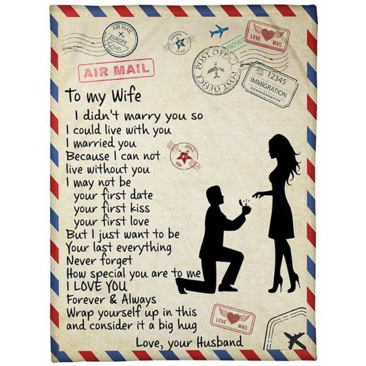 To My Wife - From Husband - Coupleblanket - A358 - Premium Blanket