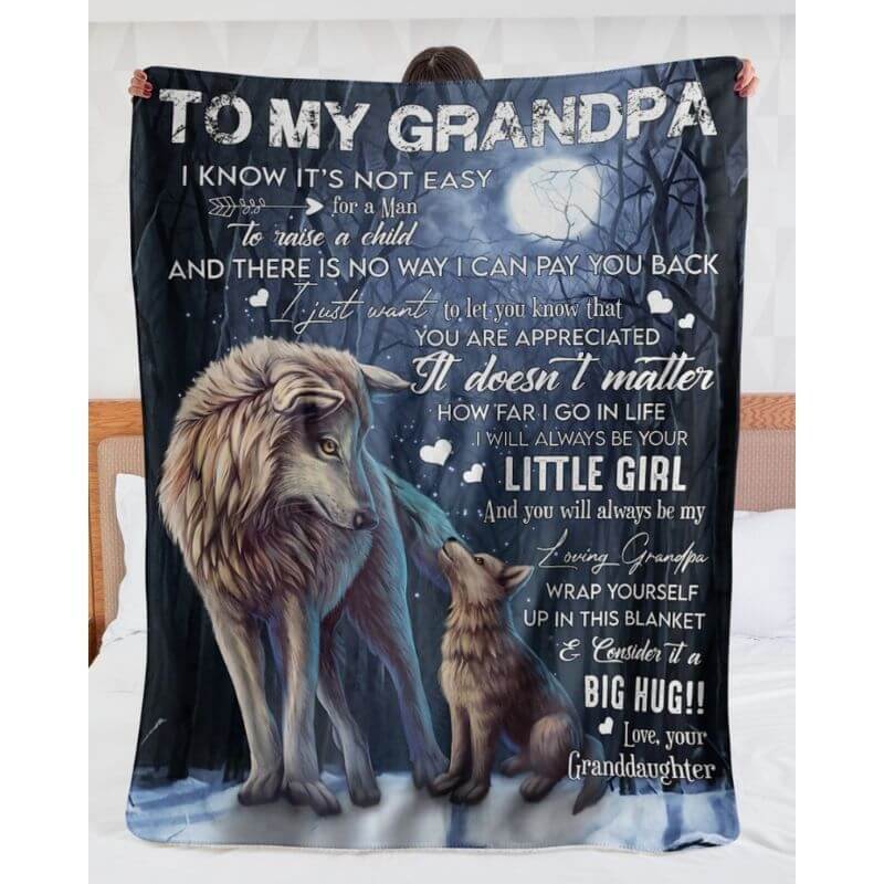 To My Grandpa - From Granddaughter - A371 - Premium Blanket
