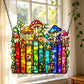 Vintage Mushroom Book - Acrylic Suncatcher