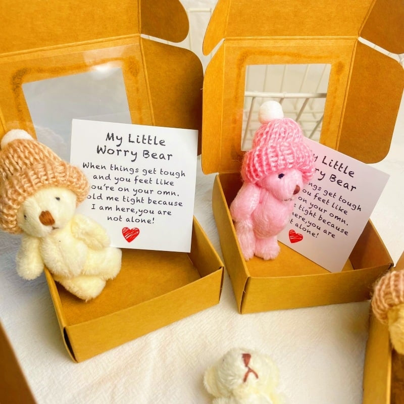 Handmade Mini Plush Teddy Bear in Box