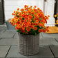 Artificial Outdoor Sunset Mums Flowers - UV resistant, Waterproof, Windproof
