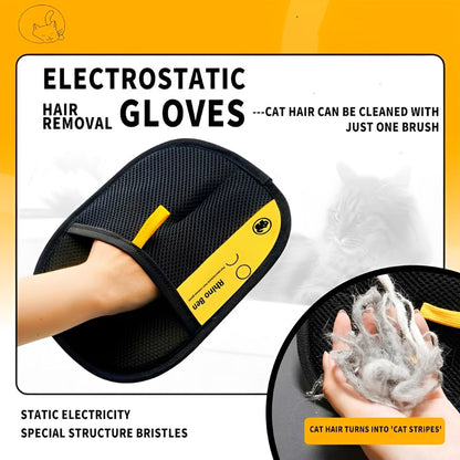 Pet Hair Remover Electrostatic Gloves for Cats & Dogs