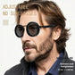 ND9 Adjustable Polarized Sunglasses - 9-Level Dimming UV400 Retro Round Shades