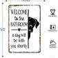 Vintage Black & White Humor Metal Sign