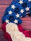 Red White and Blue Roses Patriot Wreath
