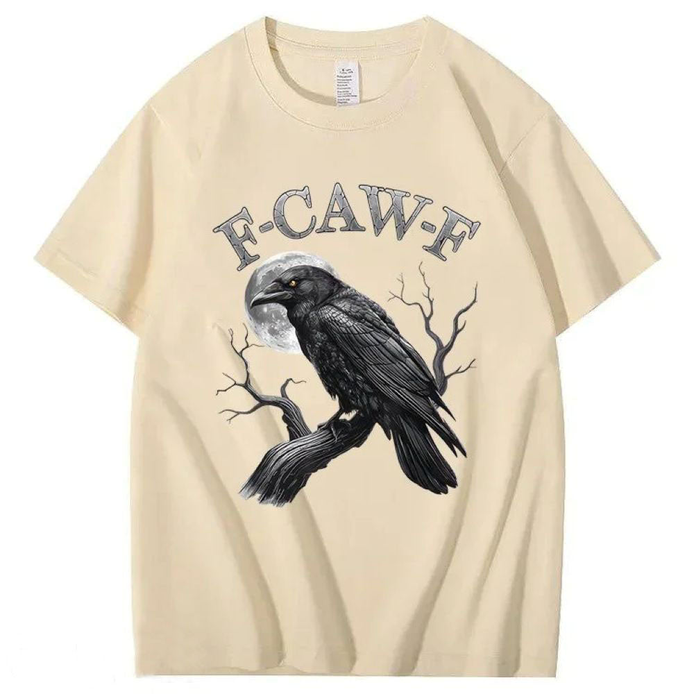 F-Caw-F Crow Pattern T-Shirt