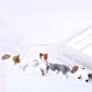 Hand-Painted Mini Cat Desk Figurines - Set of 5 Cute Cartoon Kitty Companions