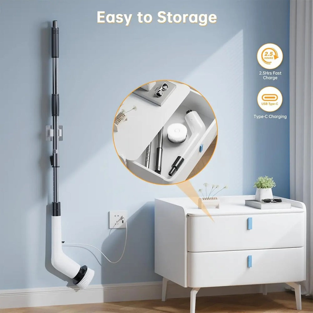 Cordless Electric Spin Scrubber - Upgraded Shower Spin Scrubber Kit
