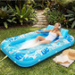 Inflatable Tanning Pool Lounge Float with Cup Holders