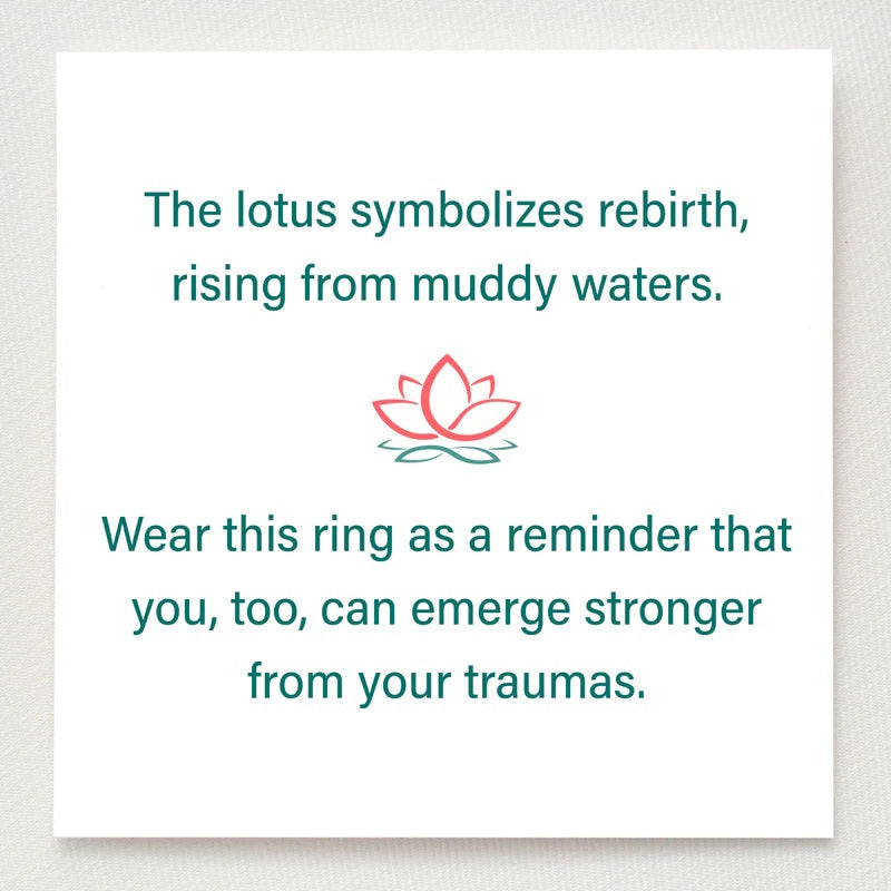 FCK My Trauma Lotus Ring