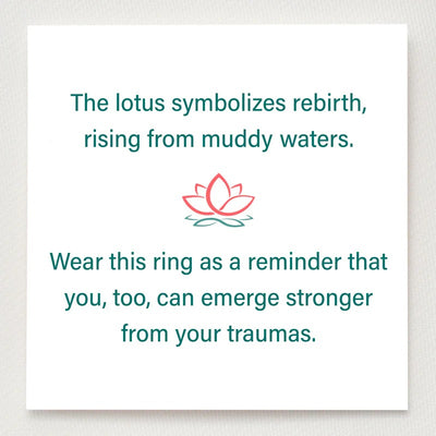 FCK My Trauma Lotus Ring