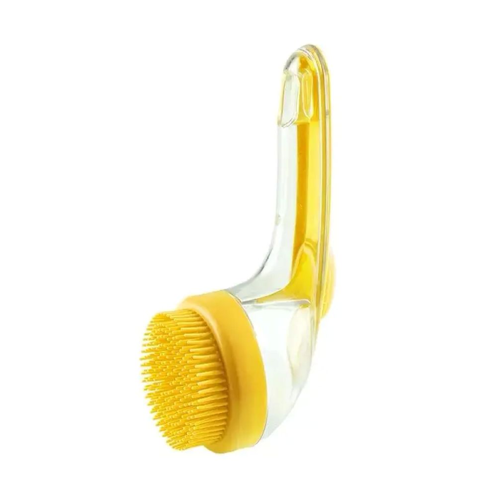 2-in-1 Pet Bath Brush – Shampoo Dispenser & Soft Massage Grooming Tool