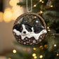 Bearded Collie In Mini Basket Ornament - MB012