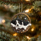 Bearded Collie In Mini Baskets Ornament - MB012