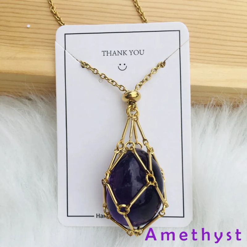 Crystal Stone Holder Necklace