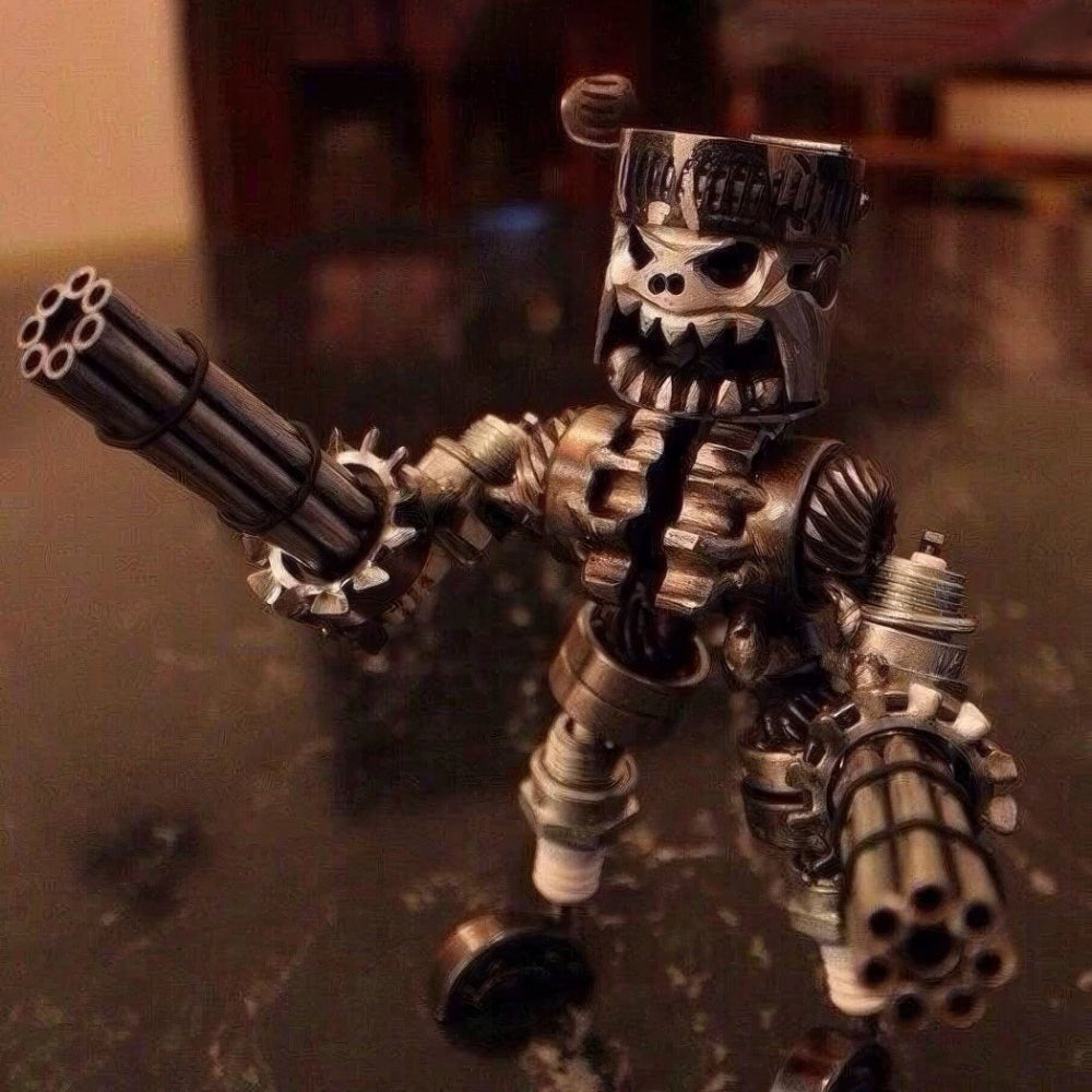 Classic Piston Skeleton Soldiers Sculpture