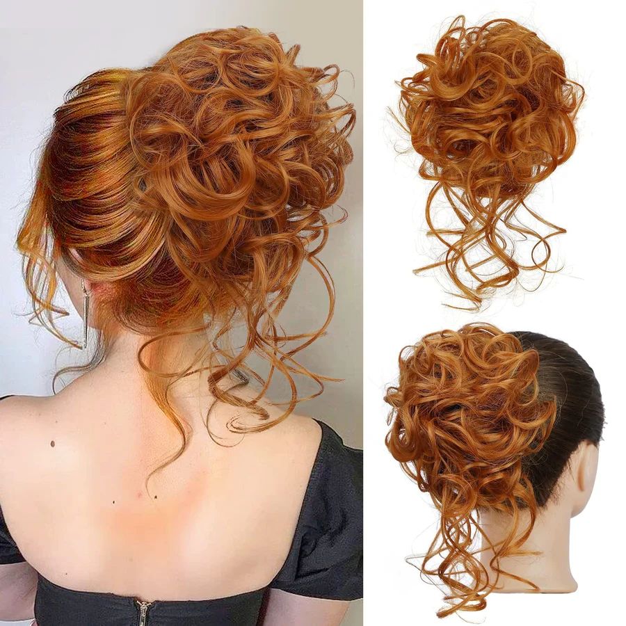 Curly Bun Hair Claw Clips
