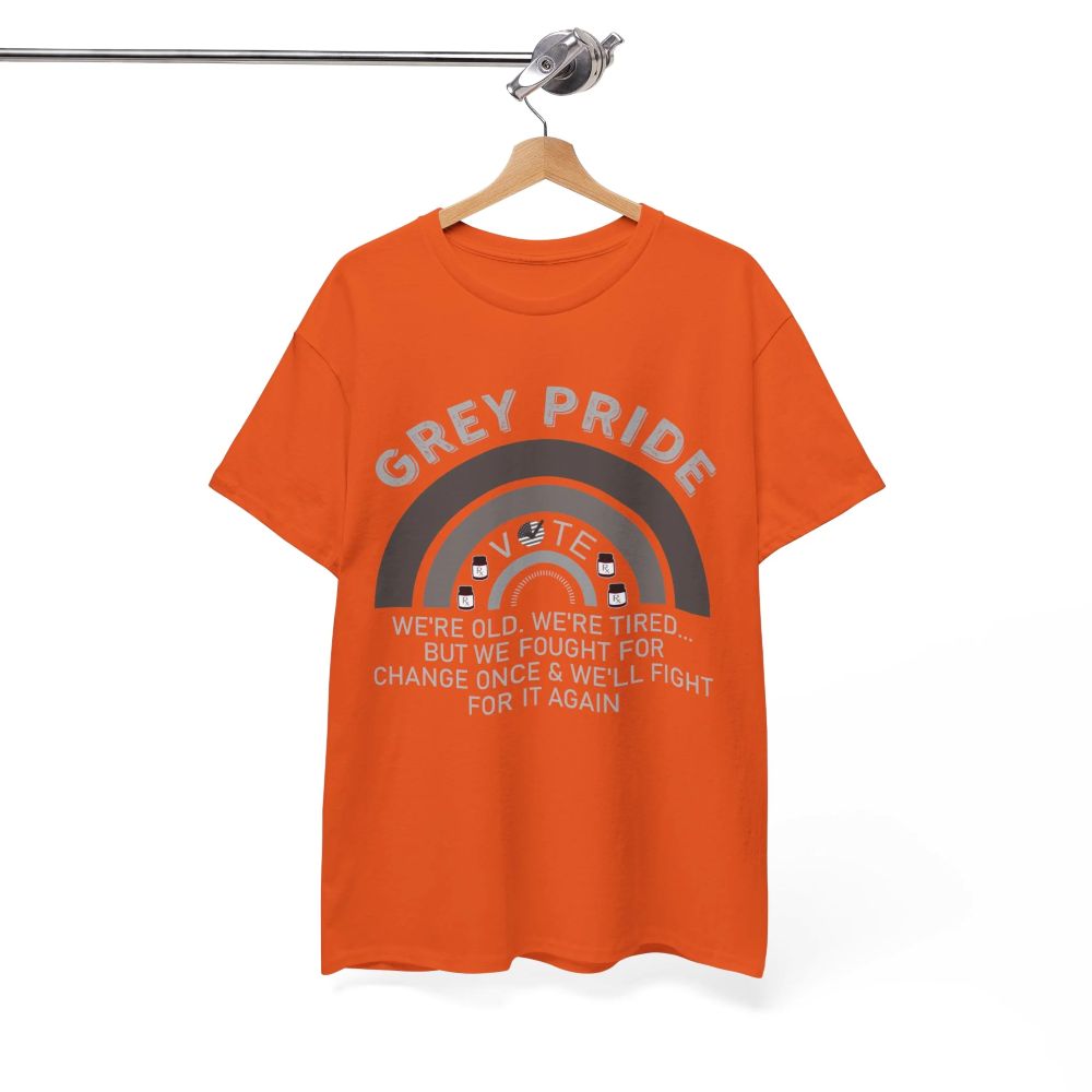 Grey Pride T-Shirt – Inspirational Aging With Strength Graphic Tee