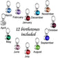 12 Birthstones Urn Necklace for Ashes