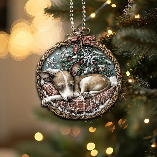 Italian Greyhound In Mini Baskets Ornament - MB015