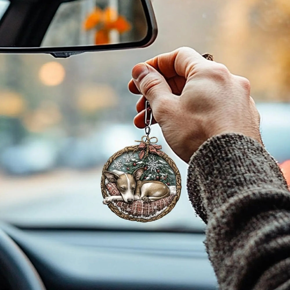 Italian Greyhound In Mini Baskets Ornament - MB015