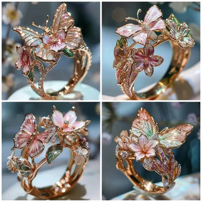 Butterfly Flower Ring