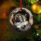 Sleeping Alaskan Malamute - Animal Christmas Ornament CH167