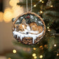 Rough Collie In Mini Baskets Ornament - MB017