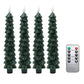 Christmas Tree LED Taper Candles Flickering with Remote Timer