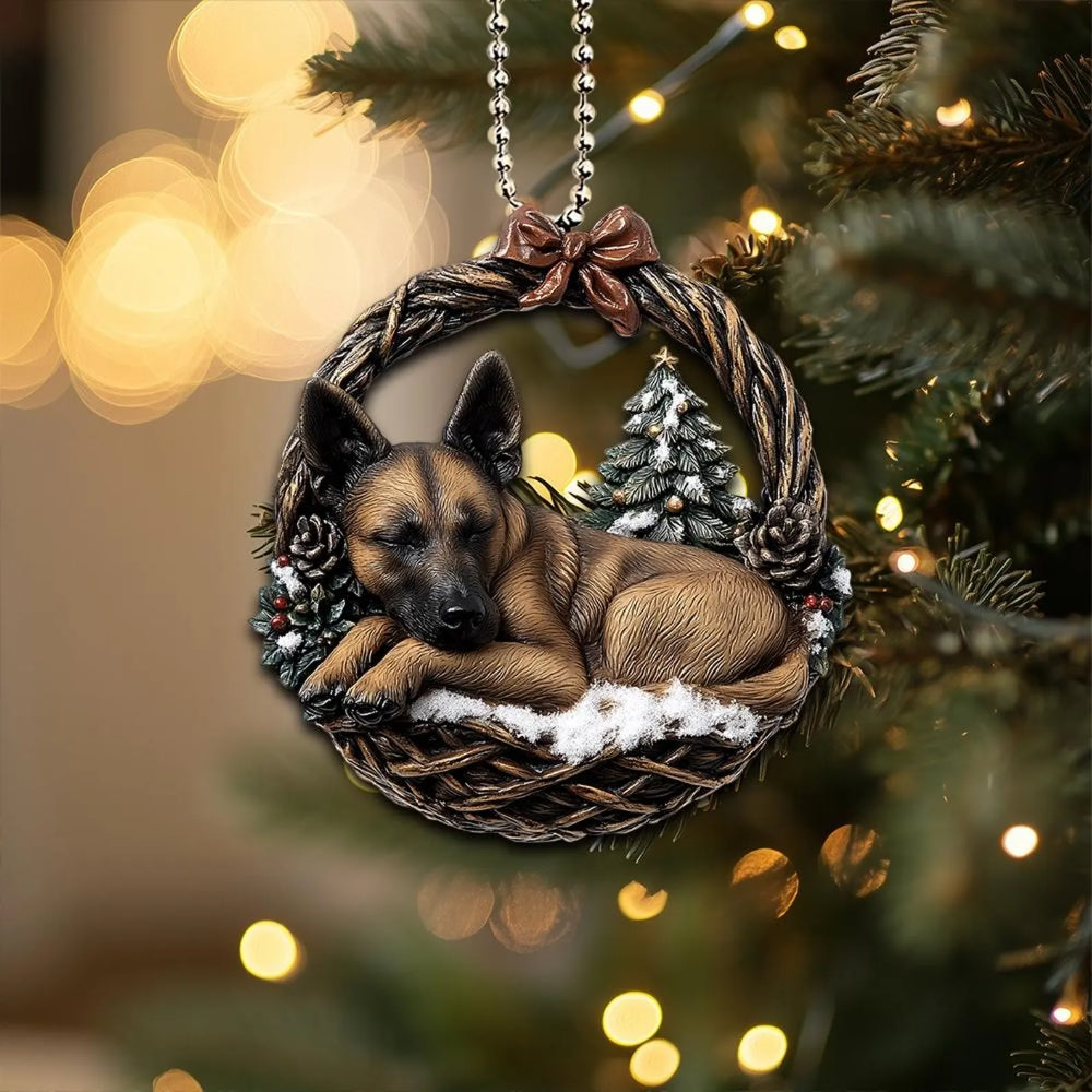 Belgian Malinois In Mini Baskets Ornament - MB018