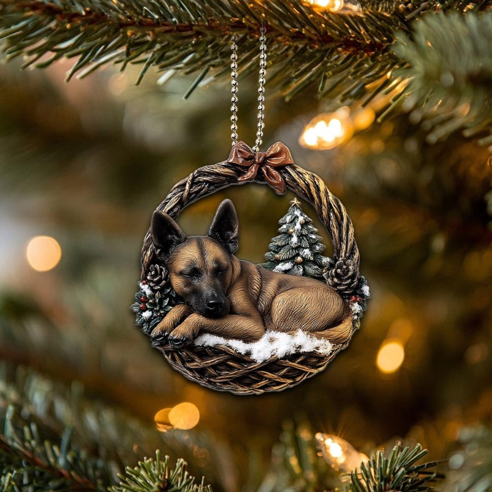 Belgian Malinois In Mini Baskets Ornament - MB018