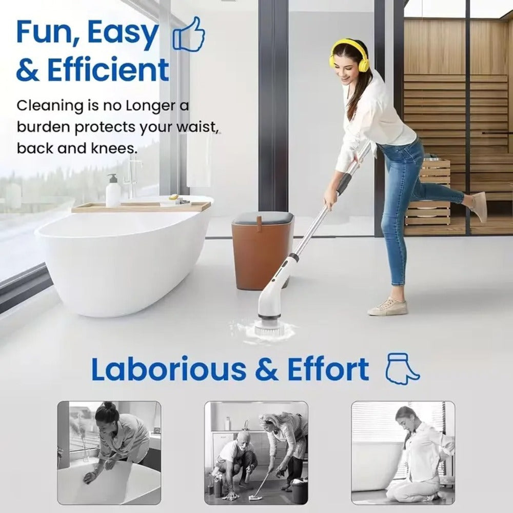 Cordless Electric Spin Scrubber - Upgraded Shower Spin Scrubber Kit