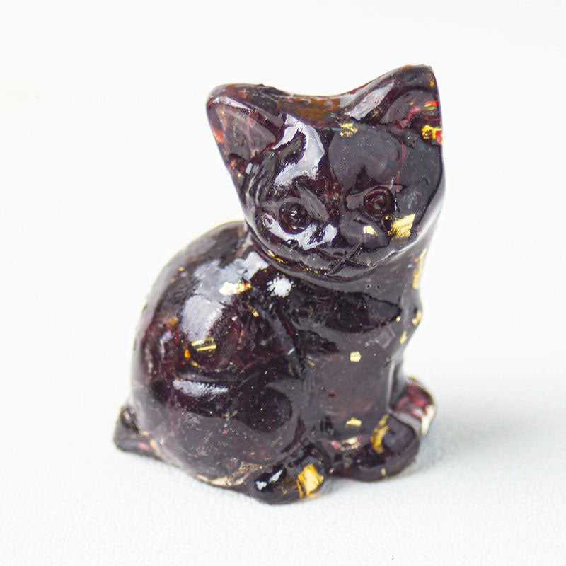 Handmade Natural Crystal Gemstone Sitting Cat